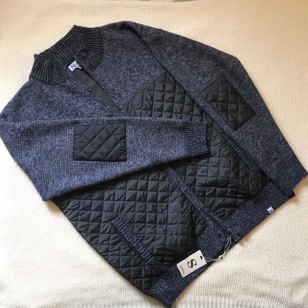 NWT SilverSilk Zip up sweater jacket